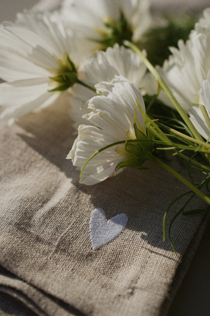 Leinenserviette petit coeur